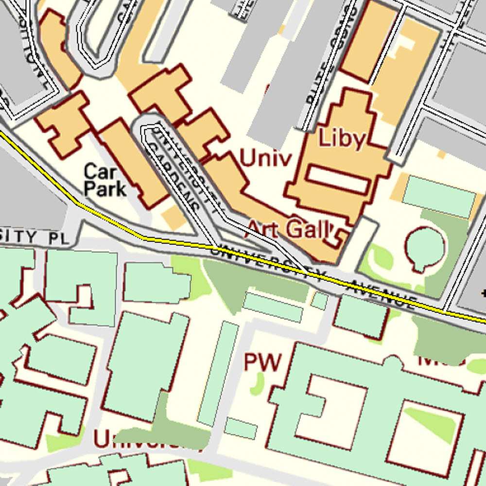 Map of Glasgow University campus