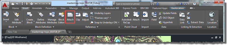 AutoCAD attach reference file