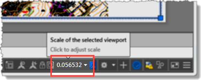 AutoCAD selected Viewport scale