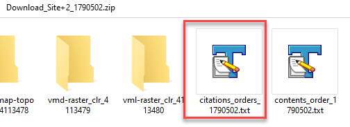 Citations text file in the download data folder