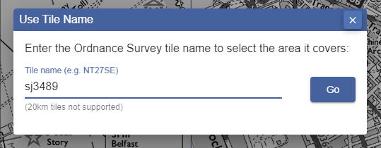 Use a British National Grid tile name