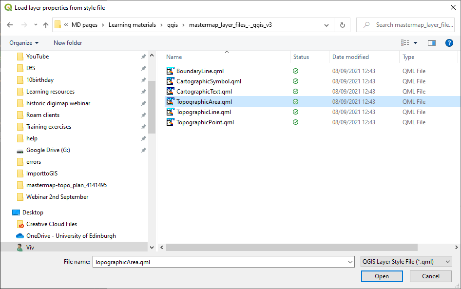 Selecting topo layer file