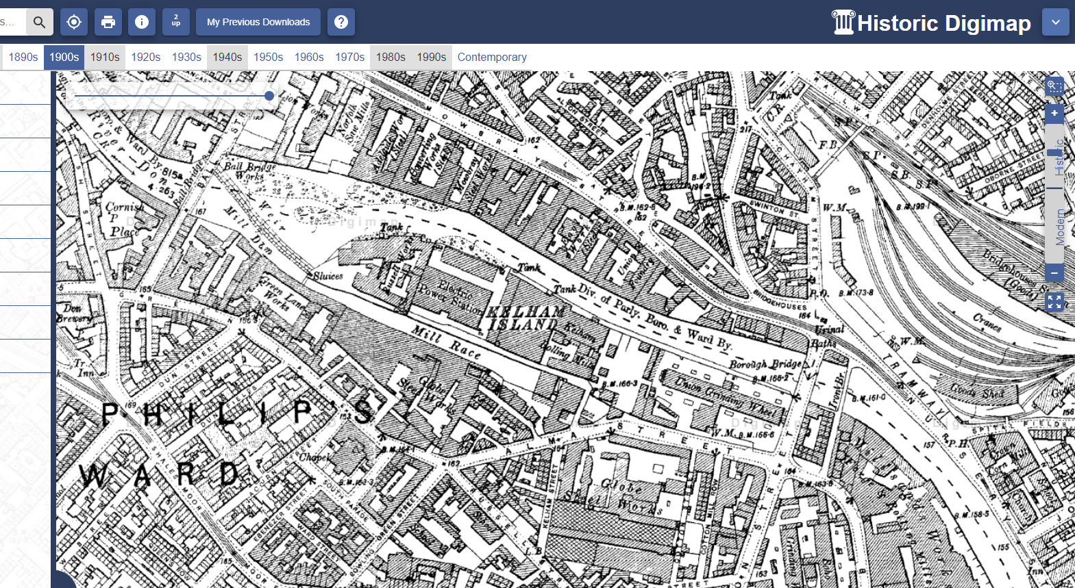 Historic Digimap timeline