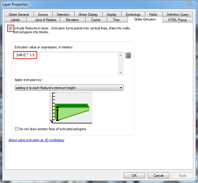 ESRI ArcGlobe layer properties