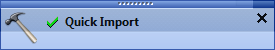 ArcGIS Quick Import completion message