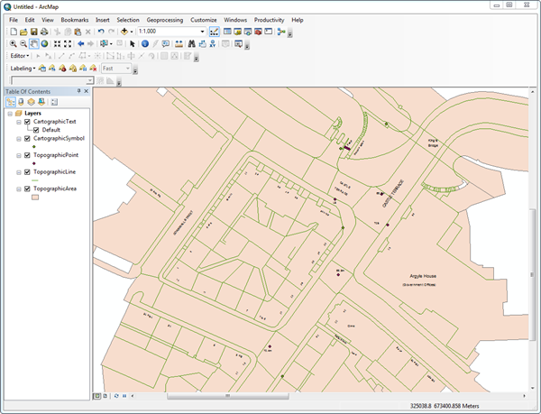 ArcGIS Quick Import end result