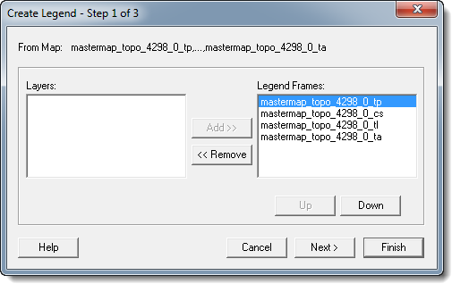 MapInfo create legend step 1