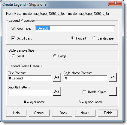 MapInfo create legend step 2