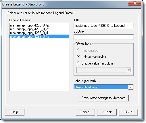 MapInfo create legend step 3