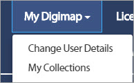 image of MyDigimap menu