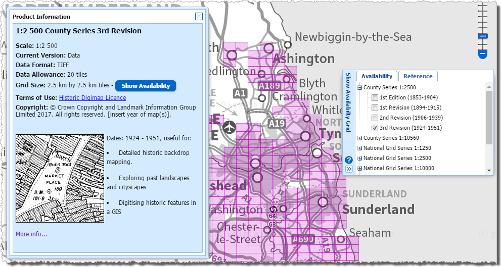 Historic availability grid